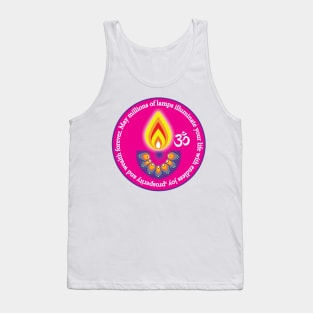 🎆❤️Happy Diwali with traditional wish, pink Tank Top